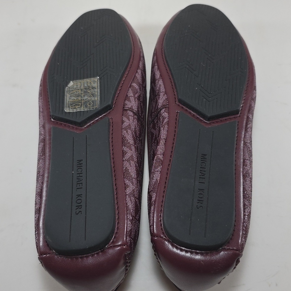 Michael Kors Lillie Merlot Flats with Gold Logo - Picture 5 of 7